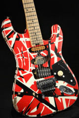 EVH Striped Series Frankie - Red with Black Stripes Relic #EVH2105292