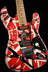 Used - EVH Striped Series Frankie - Red with Black Stripes Relic #EVH2106548