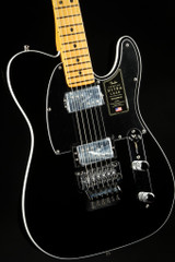 Fender American Ultra Luxe Telecaster® Floyd Rose® HH, Maple - Mystic Black #US210050157