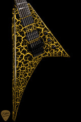 Jackson Custom Shop RR24 2H FR Black Yellow Crackle electric guitars