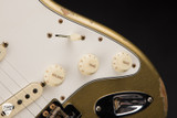 2024 – Fender Custom Shop LTD Fat 1964 Stratocaster Relic Electric Guitar in Aztec Gold Over Gold Sparkle
