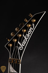 Jackson MJ Series Rhoads RR24MG electric guitar Black with Yellow Pinstripes