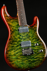 Ernie Ball Music Man Luke 3 HH Maple Top - Lucious Green Quilt #G94215