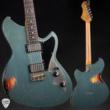 Novo Limited Edition Serus TC Electric Guitar in Pelham Blue Over 3-Tone Sunburst