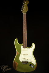 2023 - Fender Custom Shop Eddie's Guitars Exclusive Dealer Select Roasted 1963 Stratocaster Heavy Relic - Chartreuse Sparkle #XN15600