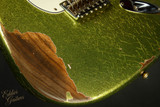2023 - Fender Custom Shop Eddie's Guitars Exclusive Dealer Select Roasted 1963 Stratocaster Heavy Relic - Chartreuse Sparkle #XN15600