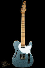 2023 - Suhr Eddie's Guitars Exclusive Custom Classic T Roasted - Ice Blue Sparkle #72291