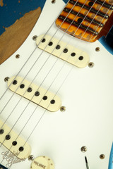Fender Custom Shop Limited Edition Red Hot Stratocaster Super Heavy Relic - Super Faded Aged Lake Placid Blue