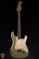 Fender Custom Shop Eddie's Guitars Exclusive Dealer Select Roasted 1963 Stratocaster Heavy Relic - Aged Sage Green Sparkle