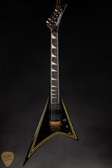 Jackson MJ Series Rhoads RR24MG electric guitar Black with Yellow Pinstripes