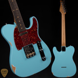 Suhr Eddie’s Guitars Exclusive Roasted Classic T Antique electric guitar in Daphne Blue