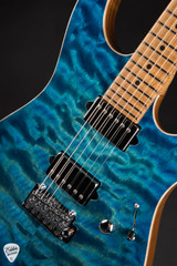 Suhr Modern Roasted Electric Guitar in Aqua Blue Burst