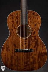 Bourgeois OMS deep body hog top acoustic guitar with figured mahogany