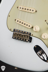 Fender Custom Shop Master Built 1962 Stratocaster Journeyman Relic Electric Guitar in Pale Sonic Blue