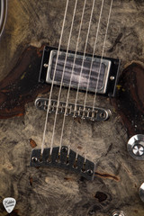 Dunable Gnarwhal – Flamed Swamp Ash & Glow Resin Buckeye Burl Electric Guitar in Charcoal Tobacco Burst