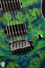 Suhr Modern T Burl Maple & Black Limba electric guitar in Trans Algae