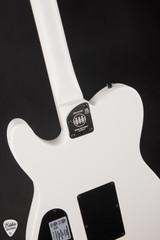 Fender Jack White Triplesonic Acoustasonic Telecaster Electric Guitar in Satin Arctic White with Black Top
