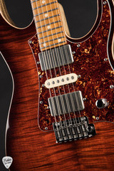 Tom Anderson Guardian Angel Hollow Electric Guitar in Burnished Orange Burst
