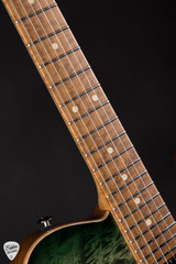 Suhr Modern T – Waterfall Burl Maple & Roasted Swamp Ash Electric Guitar in Faded Trans Green Burst