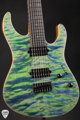 Suhr Modern 7 Quilt Roasted Electric Guitar in Trans Algae