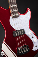 G&L Custom Shop Fallout Shortscale Bass Bass Guitar in Candy Apple Red w/Racing Stripe