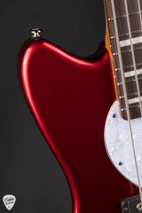 G&L Custom Shop Fallout Shortscale Bass Bass Guitar in Candy Apple Red w/Racing Stripe