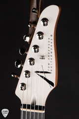 Tom Anderson Raven Classic Electric Guitar in White with Black Dog Hair