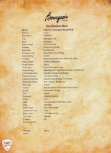 Bourgeois Spec Sheet
