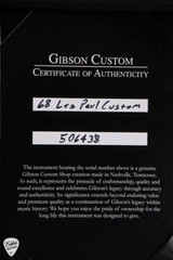 Gibson Custom Shop Made 2 Measure 1968 Les Paul Custom reissue in natural koa