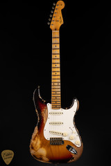 2024 - Fender Custom Shop Limited Edition Red Hot Stratocaster Super Heavy Relic - Faded Aged Chocolate 3-Tone Sunburst