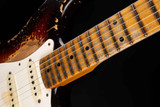 2024 - Fender Custom Shop Limited Edition Red Hot Stratocaster Super Heavy Relic - Faded Aged Chocolate 3-Tone Sunburst