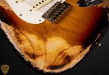 2024 - Fender Custom Shop Limited Edition Red Hot Stratocaster Super Heavy Relic - Faded Aged Chocolate 3-Tone Sunburst