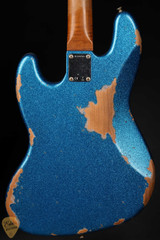 2024 - Fender Eddie's Guitars Exclusive Custom Shop 1964 Jazz Bass Heavy Relic - Blue Sparkle