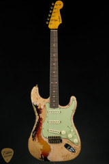 2024 - Fender Custom Shop Limited Edition 1959 Stratocaster Super Heavy Relic - Aged Shell Pink over Chocolate 3-Tone Sunburst