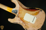 2024 - Fender Custom Shop Limited Edition 1959 Stratocaster Super Heavy Relic - Aged Shell Pink over Chocolate 3-Tone Sunburst