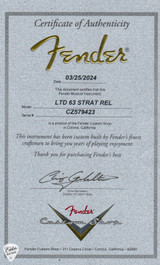 Fender Custom Shop Limited Edition 1963 Stratocaster Relic Electric Guitar in 3-Color Sunburst