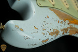 Fender Custom Shop Limited Edition 1959 Stratocaster Super Heavy Relic - Aged Sonic Blue over Chocolate 3-Tone Sunburst