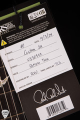 Paul Reed Smith Custom 24 Black Gold Wraparound Burst electric guitar
