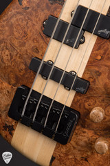 Spector NS2 4 String Neck Thru Bass Guitar in Maple Burl and Swamp Ash