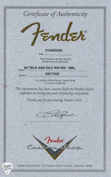 Fender Certificate of Authenticity