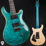 Paul Reed Smith Eddie’s Guitars Wood Library Custom 24 Ebony FB Stained Neck Electric Guitar in Carrol Blue