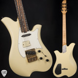 Bacci Leonardo Dual Output Officina Electric Baritone Guitar in Butter White