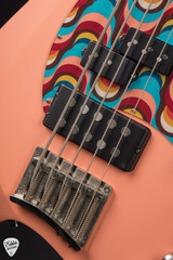 Bacci Marleo 5 String Electric Bass Guitar in Velvet Peach with Parato Waves