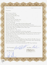 PRS Private Stock Certificate of Authenticity