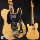 Fender Custom Shop CuNiFe Blackguard Bigsby Telecaster Heavy Relic Electric Guitar in Aged Nocaster Blonde