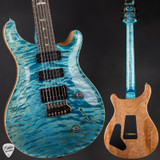 Paul Reed Smith Eddie’s Guitars Wood Library Studio Quilt Top Stained Maple Neck Brazilian FB Electric Guitar in Aquableux