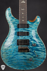 Paul Reed Smith Eddie’s Guitars Wood Library Studio Quilt Top Stained Maple Neck Brazilian FB Electric Guitar in Aquableux
