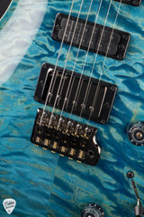 Paul Reed Smith Eddie’s Guitars Wood Library Studio Quilt Top Stained Maple Neck Brazilian FB Electric Guitar in Aquableux