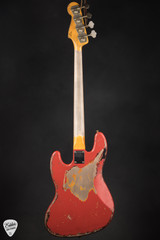 Fender Custom Shop Masterbuilt W22 1961 Jazz Bass Heavy Relic - Aged Fiesta Red Over 3-Color Sunburst