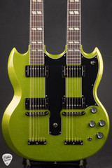Gibson Custom Shop PSL Mid 60’s EDS-1275 Gloss Ebony Fret Board Gecko Green Sparkle Electric Guitar